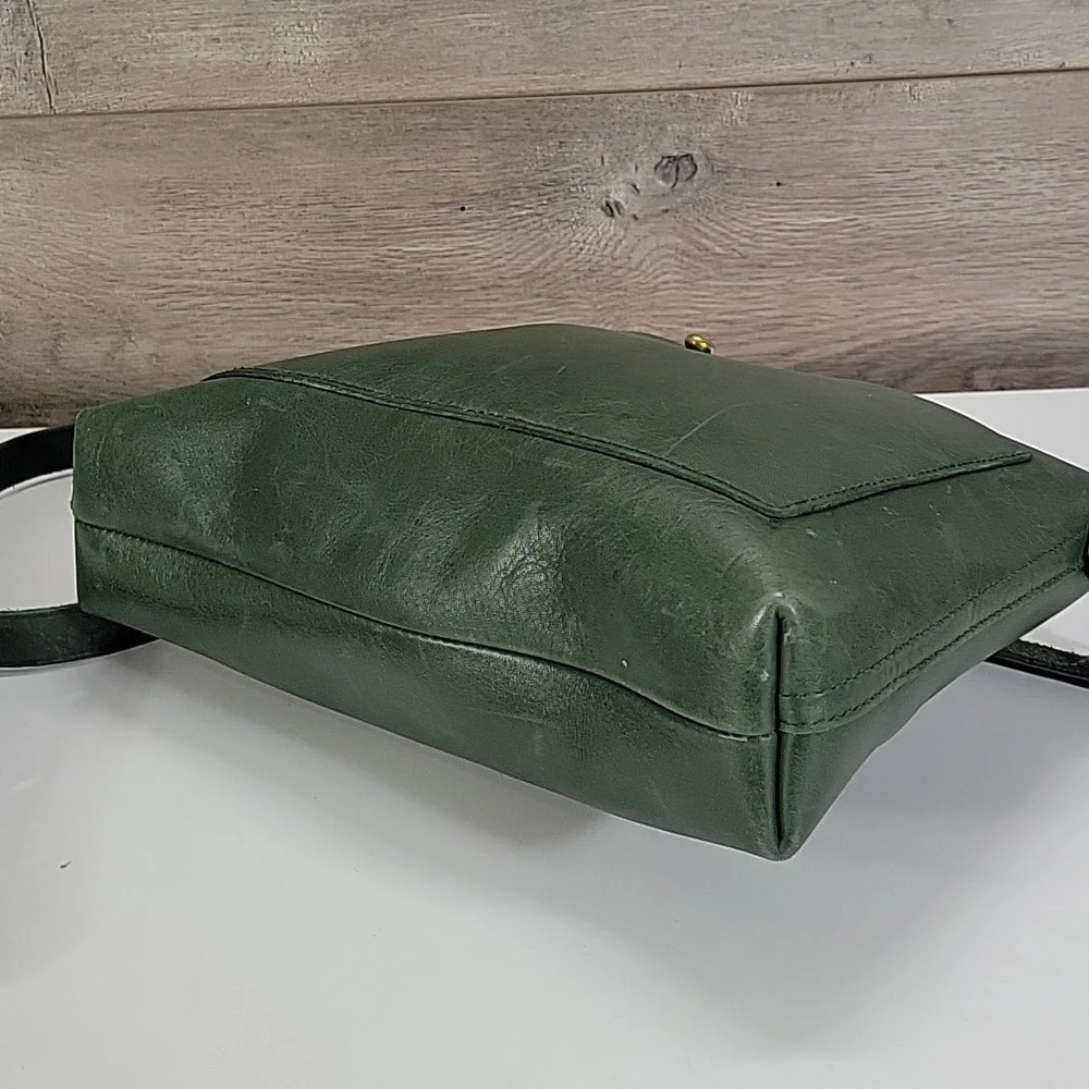 Madewell Dark Green Leather Crossbody Shoulder Bag - Picture 8 of 14